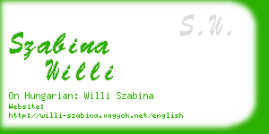 szabina willi business card